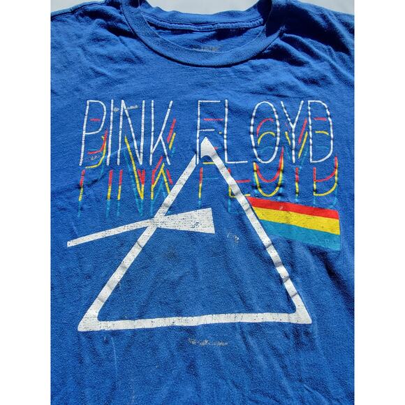 Pink Floyd Dark Side of the Moon Concert T-Shirt Distress Worn Blue Size XXL - Picture 3 of 8